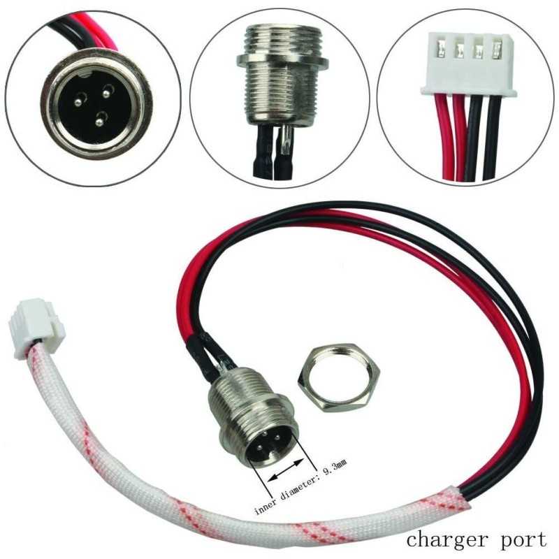 Port de chargement pour Hoverboard, 3 broches, 4 broches, 4 fils, pour câble de chargeur de Scooter Port de chargement pour Hoverboard, 3 broches, 4 broches, 4 fils, pour câble de chargeur de Scooter