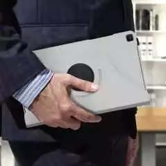 Étui Intégral Samsung Galaxy Tab A 8.0 2019 avec Support Rotatif 360° blanc
