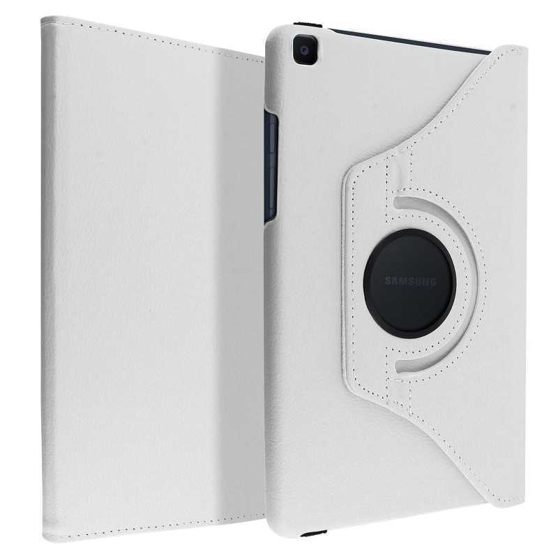 Étui Intégral Samsung Galaxy Tab A 8.0 2019 avec Support Rotatif 360° blanc
