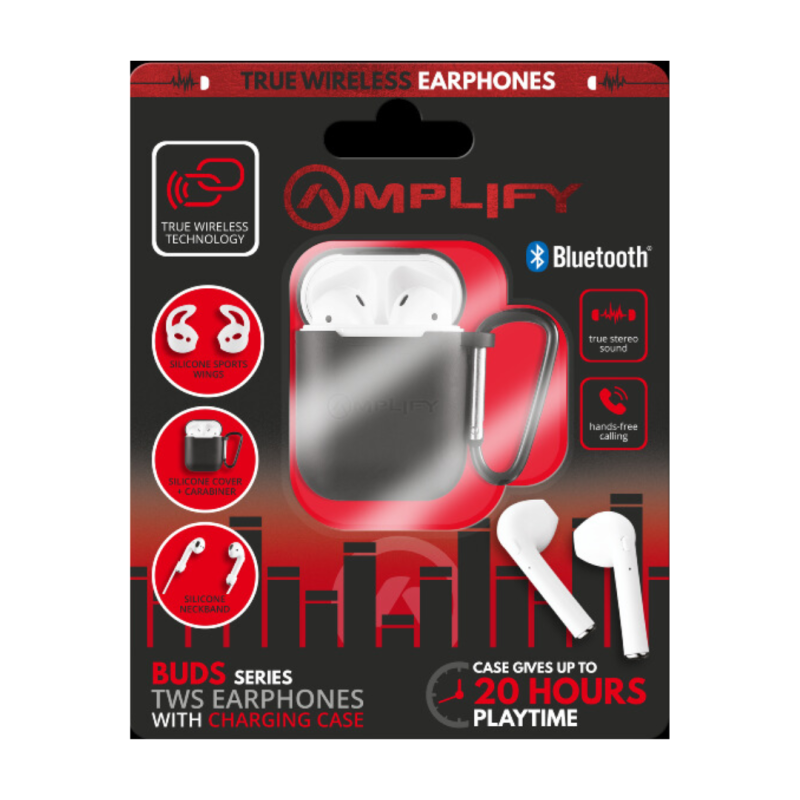 Ecouteur sans fil de la série Amplify Rscar RS-1119BK avec accessoires en silicone Noir Ecouteur sans fil de la série Amplify Rscar RS-1119BK avec accessoires en silicone Noir