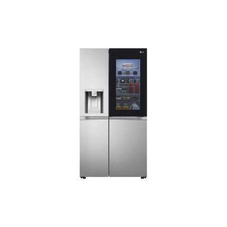 Réfrigerateur side by side Knock Knock LG GCX257CSES avec fontaine 617 Litres Silver