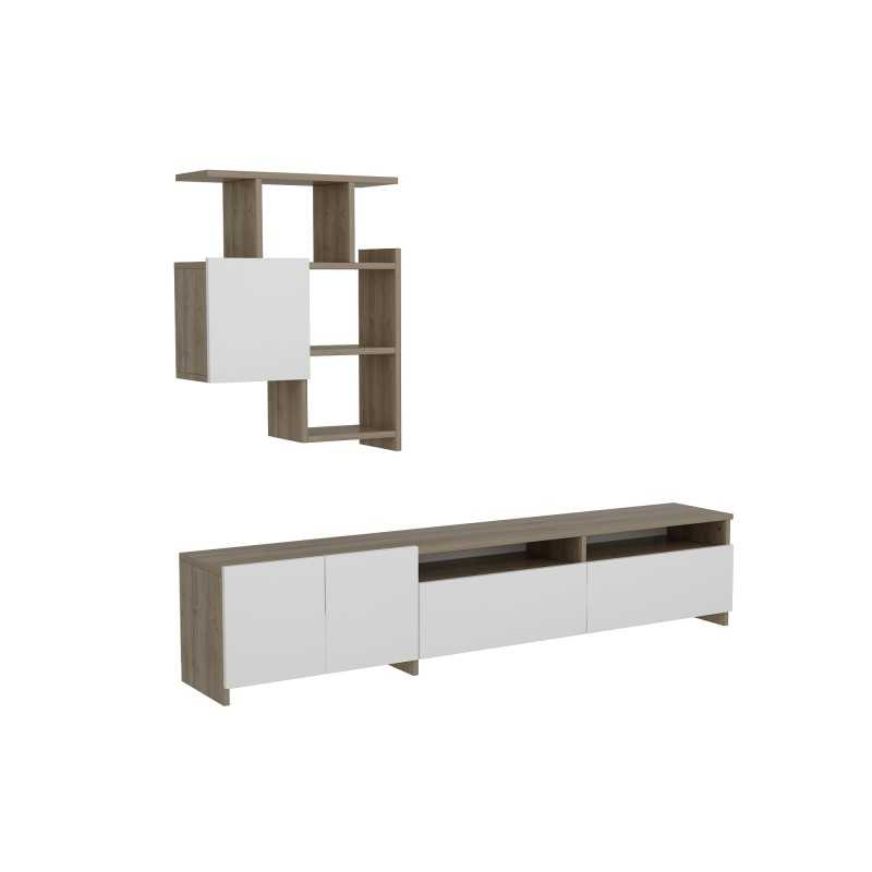 Table Téléviseur Mariposa TV T725-MA Unit Walnut White Table Téléviseur Mariposa TV T725-MA Unit Walnut White