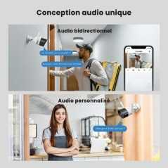 Caméra Wi-Fi extérieur Tenda CT6 2K enregistrement audio couleur résistant aux intempéries détection humaine