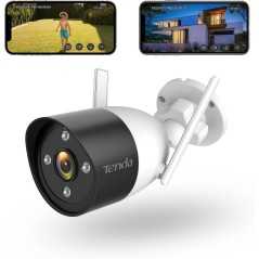 Caméra Wi-Fi extérieur Tenda CT6 2K enregistrement audio couleur résistant aux intempéries détection humaine