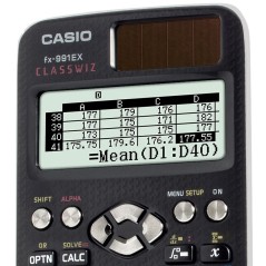 Calculatrice scientifique Casio fx-991ex classwiz avec batterie solaire, non programmable avec intégration de 552 fonctions