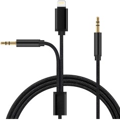 Câble Audio Auxiliaire 2 en 1 | Connecteurs Lightning & USB-C vers Jack 3.5mm | Audio Hi-Fi