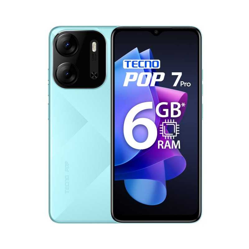 Téléphone TECNO POP 7 Pro double sim mémoire 64 Go de stockage , 3 Go de RAM double caméra 12MP écran 6.6 pouces Téléphone TECNO POP 7 Pro double sim mémoire 64 Go de stockage , 3 Go de RAM double caméra 12MP écran 6.6 pouces