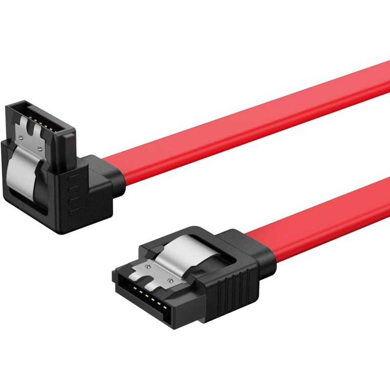 Câble disque dur SATA III 6,0 Gbit/s 7 broches femelle vers angle droit vers le bas avec loquet de verrouillage Câble disque dur SATA III 6,0 Gbit/s 7 broches femelle vers angle droit vers le bas avec loquet de verrouillage