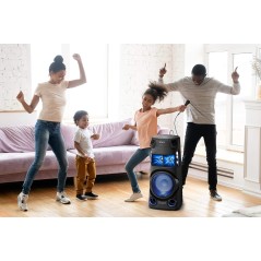 Enceinte sono Sony MHC-V43D avec Son de Fête Grand Angle et éclairage Multicolore