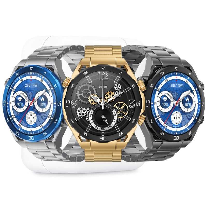 Montre intelligente G-Tab FT8, écran AMOLED de 2,02 pouces avec 1 bracelet supplémentaire (orange), chargeur sans fil, noir Montre intelligente G-Tab FT8, écran AMOLED de 2,02 pouces avec 1 bracelet supplémentaire (orange), chargeur sans fil, noir