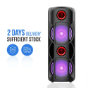 Haut parleur Bluetooth sans fil haute puissance 80W, caisson de basses Portable son Surround 360 stéréo avec micro à distance