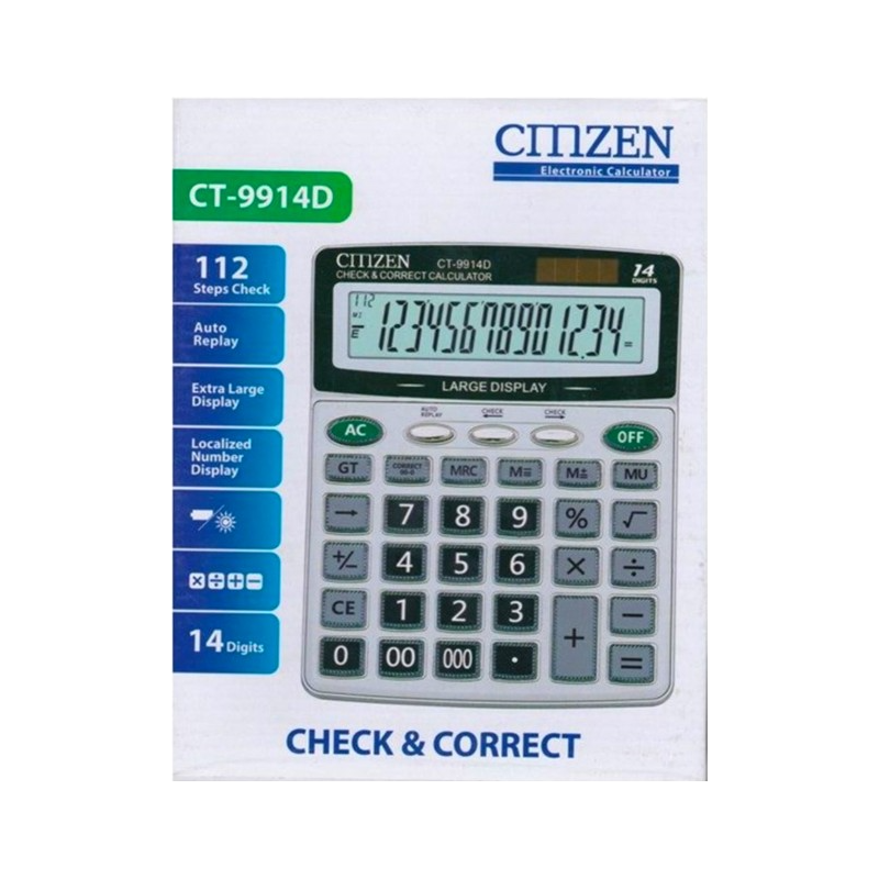 Calculatrice Citizen CT-9914D (14 chiffres) Calculatrice Citizen CT-9914D (14 chiffres)
