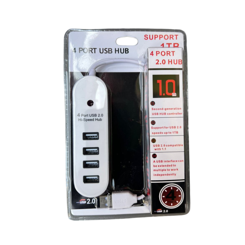 Hub USB 2.0 4 ports, prend en charge jusqu'à 1To Hub USB 2.0 4 ports, prend en charge jusqu'à 1To