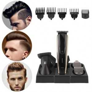 Tondeuse et Rasoir électrique GENPAI trois-en-un multi-usages Rechargeable Barbe couteau rasoir cheveux
