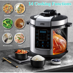Autocuiseur électrique WINNINGSTAR ST-9303 multi-usages en acier inoxydable 6 litres led