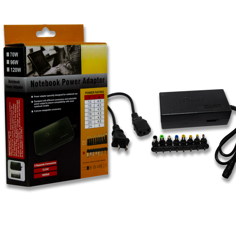 Adaptateur Notebook Power D-7 secteur pour ordinateur portable  12-24V 100Watts