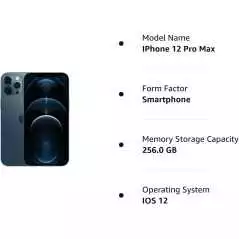 Apple iPhone 12 Pro Max, 256 Go, bleu Pacifique reconditionné