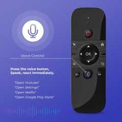 Télécommande Clavier Souris Leyf M8 Air Contrôleur Clavier avec Gyroscope 6 Axes pour Android TV Box