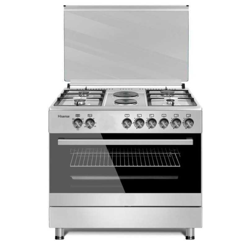Cuisinière Hisense HF942GEES 6Feux 90X60 4Feux A Gaz 2Feux Électriques Inox Cuisinière Hisense HF942GEES 6Feux 90X60 4Feux A Gaz 2Feux Électriques Inox