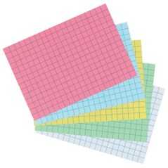 Paquets 100 Fiches bristol, A5, quadrillé