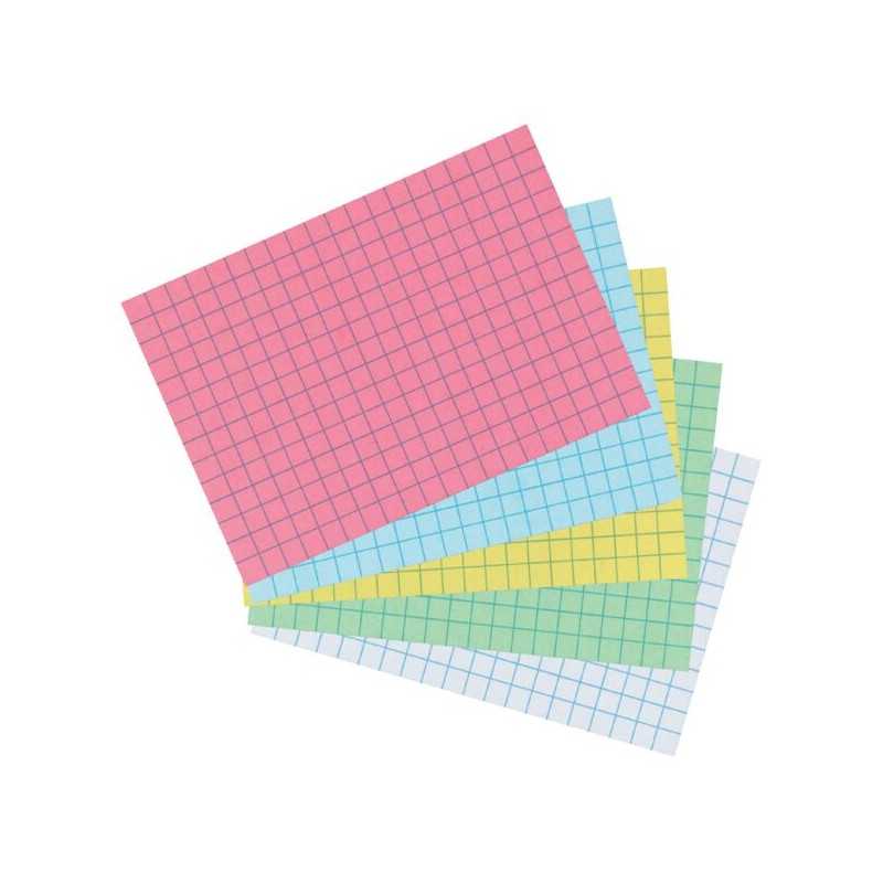 Paquets 100 Fiches bristol, A5, quadrillé Paquets 100 Fiches bristol, A5, quadrillé