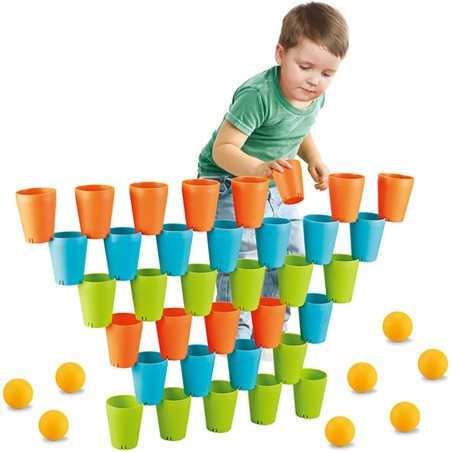 Ensemble de jouets 3 en 1 pour bébé, gobelets empilables, 36 gobelets empilables et 8 balles