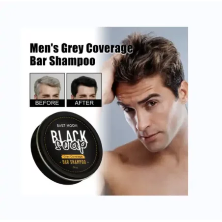 Savon pour cheveux noirs pour hommes East Moon EAA01 Soin des cheveux noirs nourrissant Réparation du cuir
