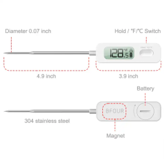 Thermomètre numérique BFOUR bf-10 lecture-expédition cuisine alimentaire lecture en temps