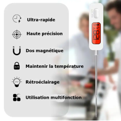 Thermomètre numérique BFOUR bf-10 lecture-expédition cuisine alimentaire lecture en temps