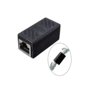 Connecteur de câble RJ45 blindé à double tête droit avec câble réseau à bande large