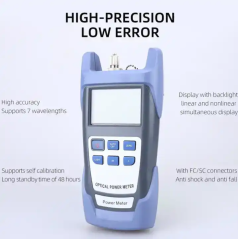 Testeur de câble à fibre optique FTTH Connexions SC/LC/ST/FC Compteur de puissance optique OPM -50 ~ + 26dBm