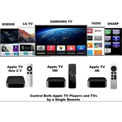 Télécommande de remplacement universelle pour apple TV 4K/ Gen 1 2 3 4/ HD A2 843 A2737 A2169 A1842