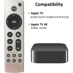 Télécommande de remplacement universelle pour apple TV 4K/ Gen 1 2 3 4/ HD A2 843 A2737 A2169 A1842