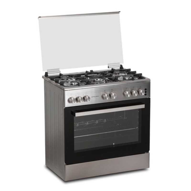 Cuisinière a gaz 5 feux ENDURO S8502CMRI 80X55 CM avec tourne broche inox