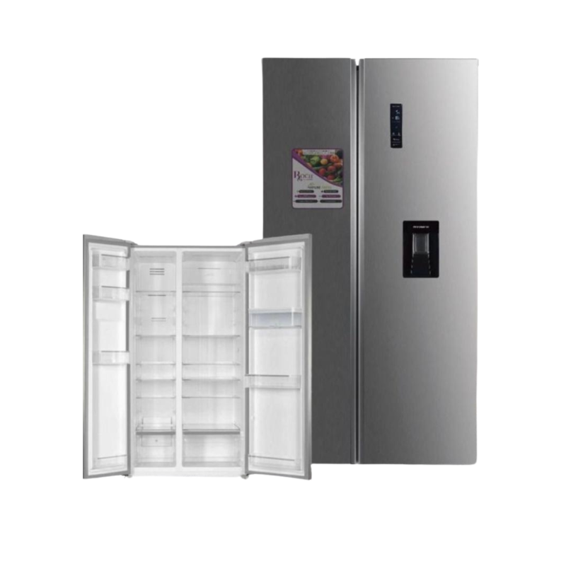 Réfrigérateur side by side ROCH RFR-660 2 portes avec fontaine 660 litres silver Réfrigérateur side by side ROCH RFR-660 2 portes avec fontaine 660 litres silver