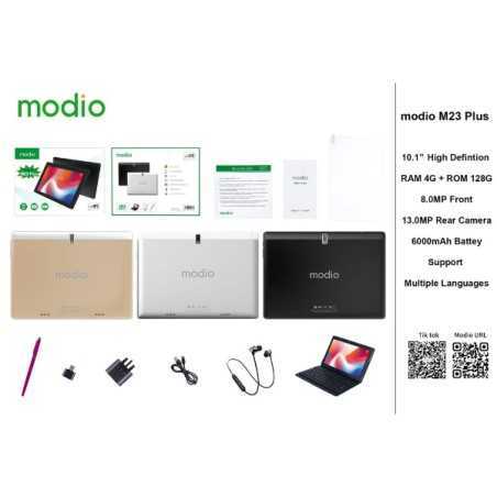 Tablette Modio M23 Plus 1 SIM +Wifi 4Gb Ram/128Gb ROM ecran 10.1 Pouces