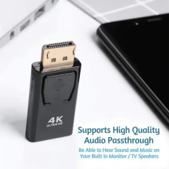 Displayport mâle à HDMI femelle connecteur de port d'affichage DP à HDMI Mini taille Ultra 4K 1080p