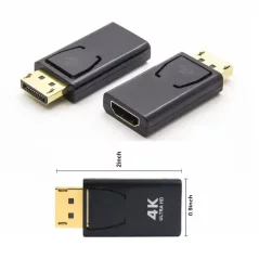 Displayport mâle à HDMI femelle connecteur de port d'affichage DP à HDMI Mini taille Ultra 4K 1080p