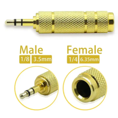 Adaptateur Audio stéréo, connecteur Jack 3.5/6.35MM vers femelle, convertisseur de prise Audio