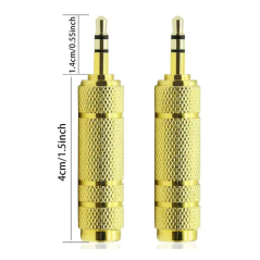 Adaptateur Audio stéréo, connecteur Jack 3.5/6.35MM vers femelle, convertisseur de prise Audio