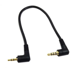 Prise stéréo Mono TRS TRRS Câble auxiliaire Angle 3.5mm 4 pôles à 2.5mm 3 pôles Casque stéréo