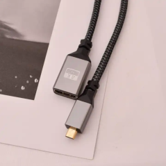 Câble en aluminium CA-195 4K 60Hz Mini HDTV vers HDTV femelle HDR 3D 18Gbps Compatible avec Camera caméscope