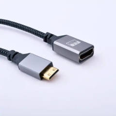 Câble en aluminium CA-195 4K 60Hz Mini HDTV vers HDTV femelle HDR 3D 18Gbps Compatible avec Camera caméscope