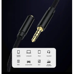 Câble d'extension Audio stéréo ZJ001MR 3.5mm, câble Jack Aux 3.5mm pour écouteurs de voiture, haut-parleur