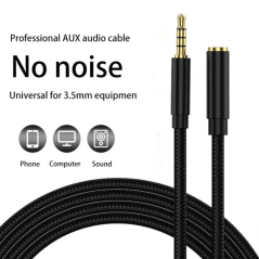 Câble d'extension Audio stéréo ZJ001MR 3.5mm, câble Jack Aux 3.5mm pour écouteurs de voiture, haut-parleur