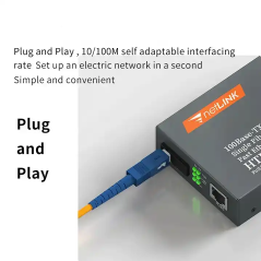 Convertisseur de média à Fiber optique 100M HTB 3100 20km convertisseur TX1310/RX1550nm SC Ethernet pour données