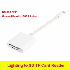 Adaptateur de lecteur de carte 2 en 1 pour iPhone USB-C transfert de photos TF SD vers téléphone