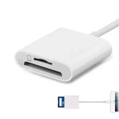 Adaptateur de lecteur de carte 2 en 1 pour iPhone USB-C transfert de photos TF SD vers téléphone