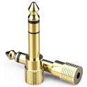 Adaptateur stéréo Jack 6.35MM, 1/4, 3.5MM vers 1/8 MM, femelle