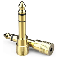 Adaptateur stéréo Jack 6.35MM, 1/4, 3.5MM vers 1/8 MM, femelle